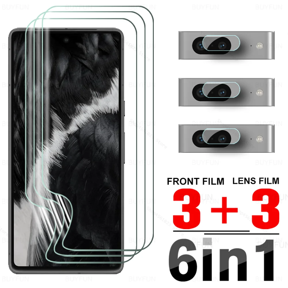 

6in1 Camera Glass For Google Pixel 7a 7 Pro 5G Googe Pixel7 A 7Pro Pixel7Pro Pixel7a 6.1'' Front Hydrogel Film Screen Protector