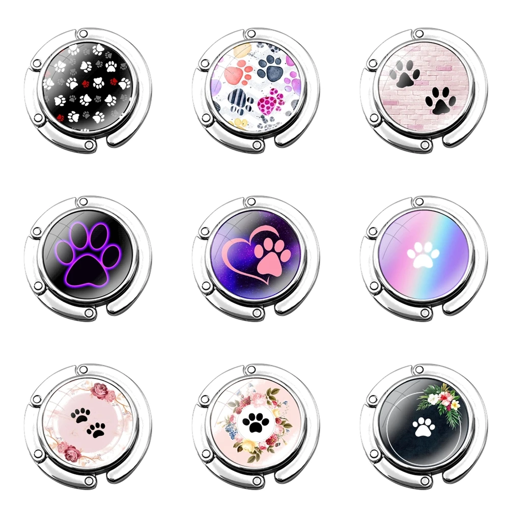 Лучшие друзья собачья лапа складной крючок для женского стола сумка хранения