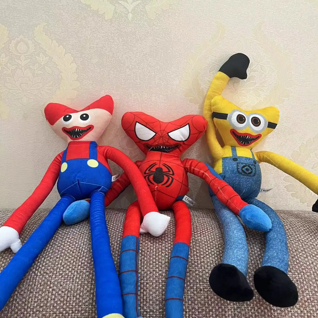 

New Christmas Snowman Clown Double Head Scary Plush Toy Doll Wuggyed Huggyed Kiss Missy Anime Cartoon Stuffed Doll