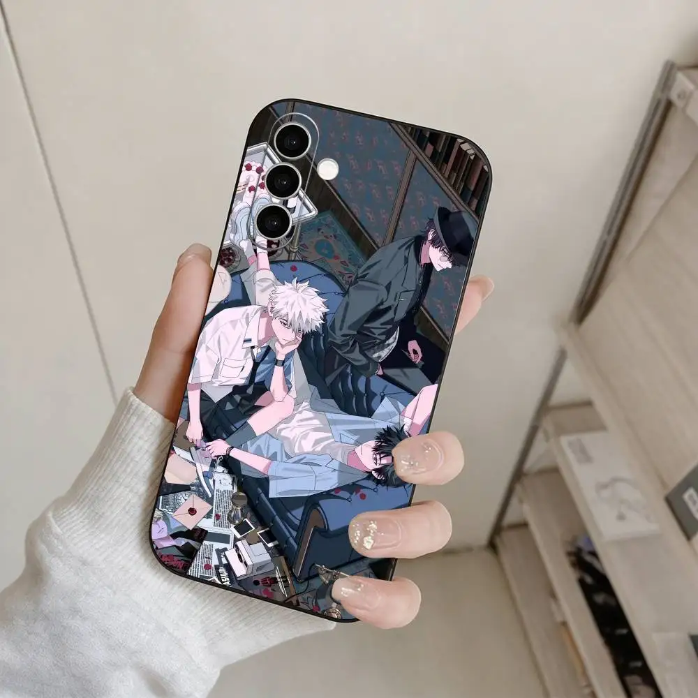 Фото Популярный аниме-чехол L-Link Click из черного мягкого силикона для Samsung Galaxy A73, A72, A71, A70, A53, A52, A51 №3