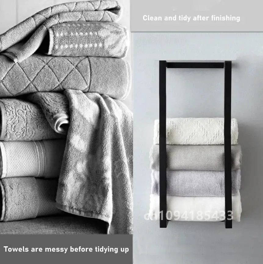Вешалка для полотенец в ванной комнате Стеллаж хранения отеле рулоне бумаги