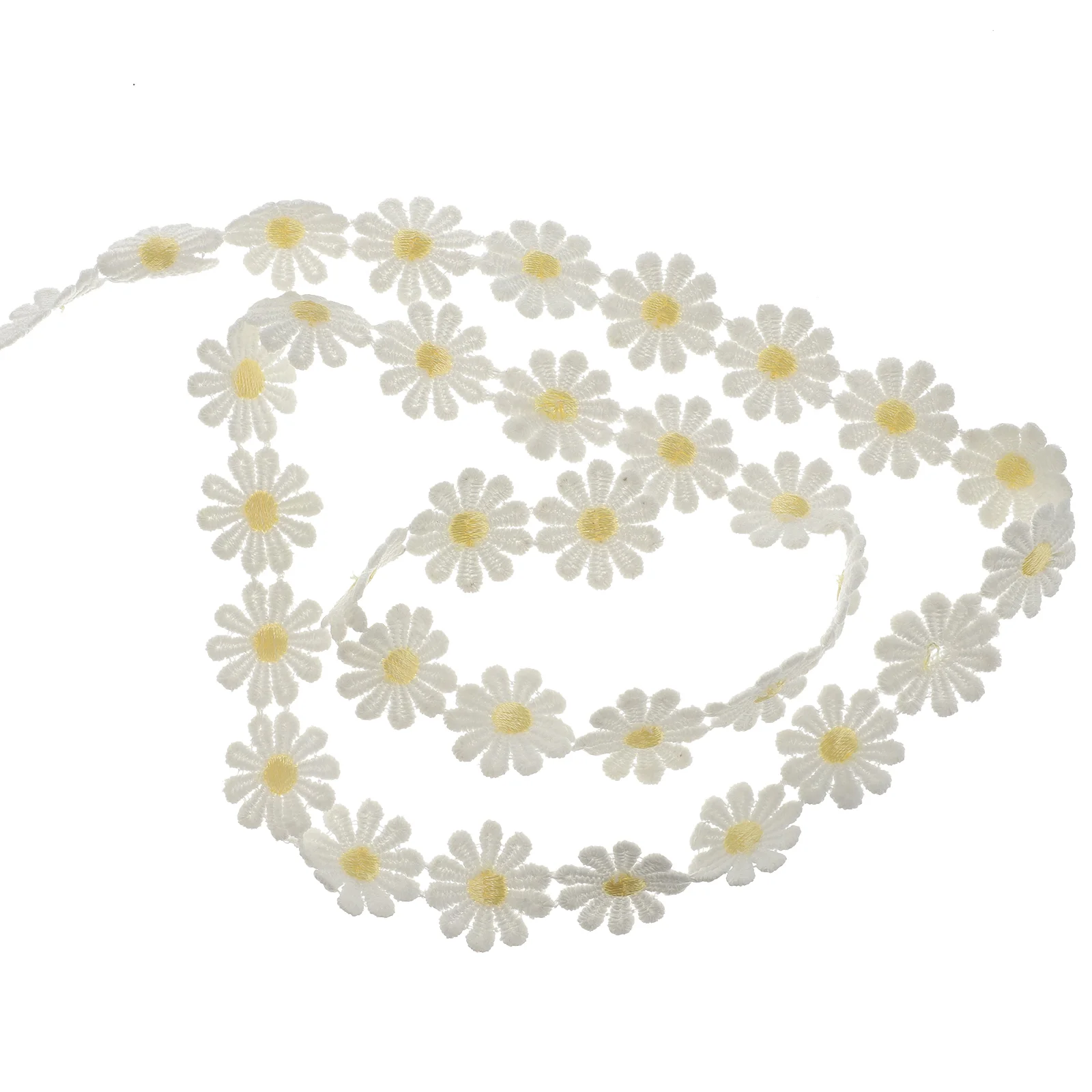 

Ribbon Trim Lace Sewing Flower Embroidered Daisy Fabric Craft Embroidery Crafts Gift Decorative Wedding Diy accessories