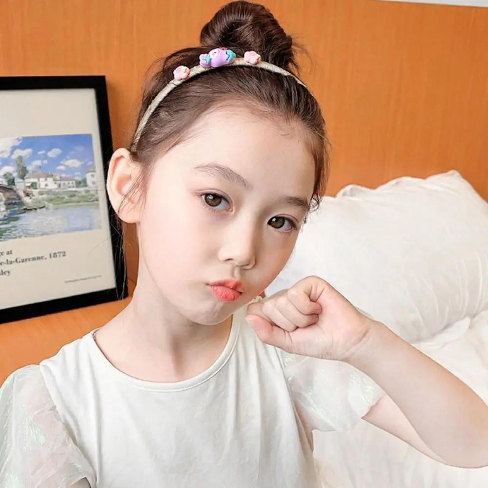 

Adorable Cute Flower Cloth Rabbit Girl Gift Bangs Styling Artifact Girl Hair Band Korean Style Headband Children Hair Hoop