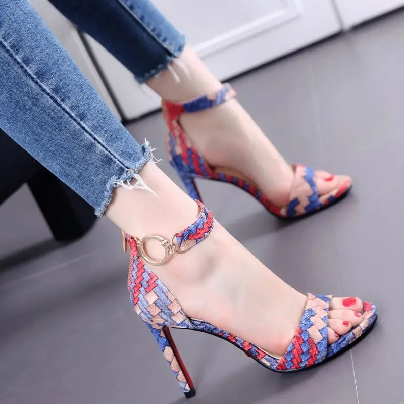 

Women Sandals 2023 Summer Fashion Open-toe Buckle High Heel Stiletto Sexy Nightclub High Heels Pumps Women Shoes Zapatos Mujer