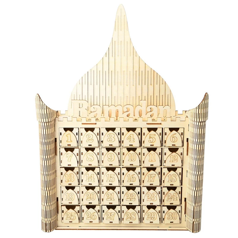 

DIY Muslim Palace Design Countdown Calendar Eid Mubarak Countdown Ornament Gift Box Ornament