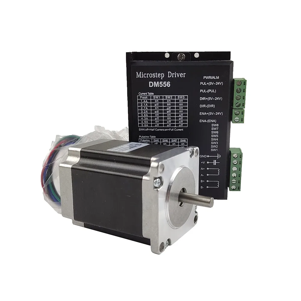 Новый комплект ЧПУ DM542/DM556 контроллер скорости шагового двигателя Nema23 двухфазный шаговый двигатель 1,8 нм 4-проводной двигатель