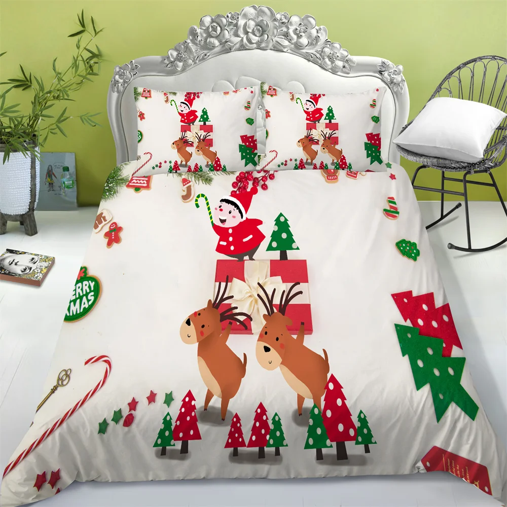 

Bed Comforter Covers Christmas Duvet Covers Boys Girls Home Bedclothes Single Size Bedspreads Quilt Cover Set