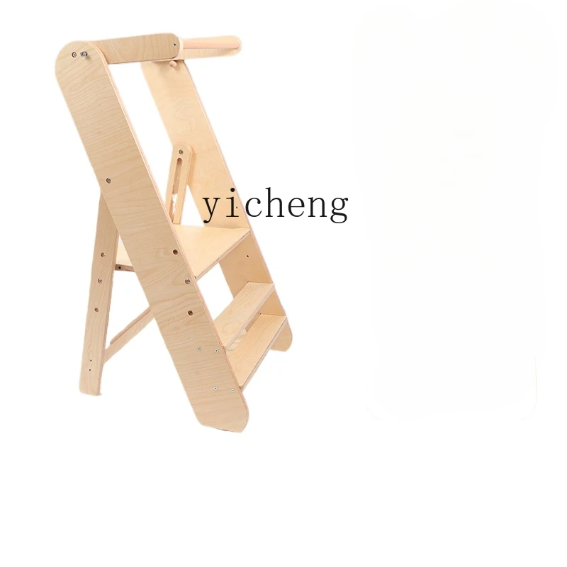 Детский стул Tqh обучающая башня нескользящий подлокотник из массива дерева