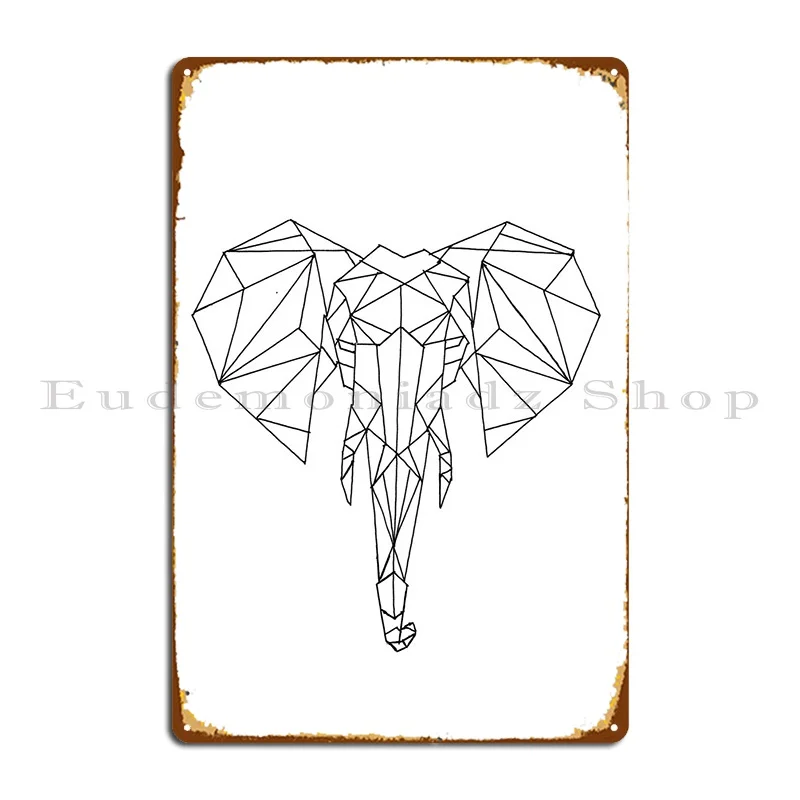 

Металлический знак со слоновой головой, напечатанный персонализированный постер для гаража, гостиной