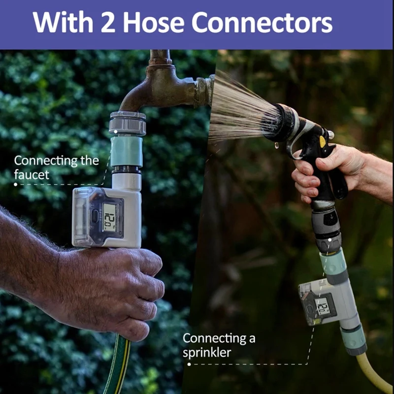 Умный счетчик воды для садового шланга с 4 режимами работы