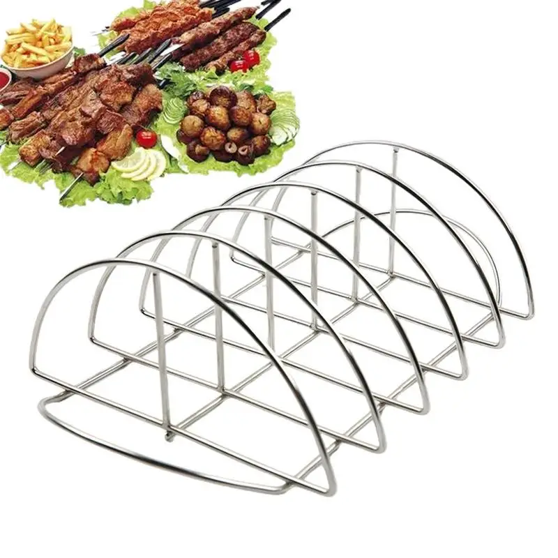 

Stainless Steel Rib Racks For Grilling Steak Roast Rack Portable Cookware BBQ Accessories Kitchen Tools For Lamb Chops Vegetable