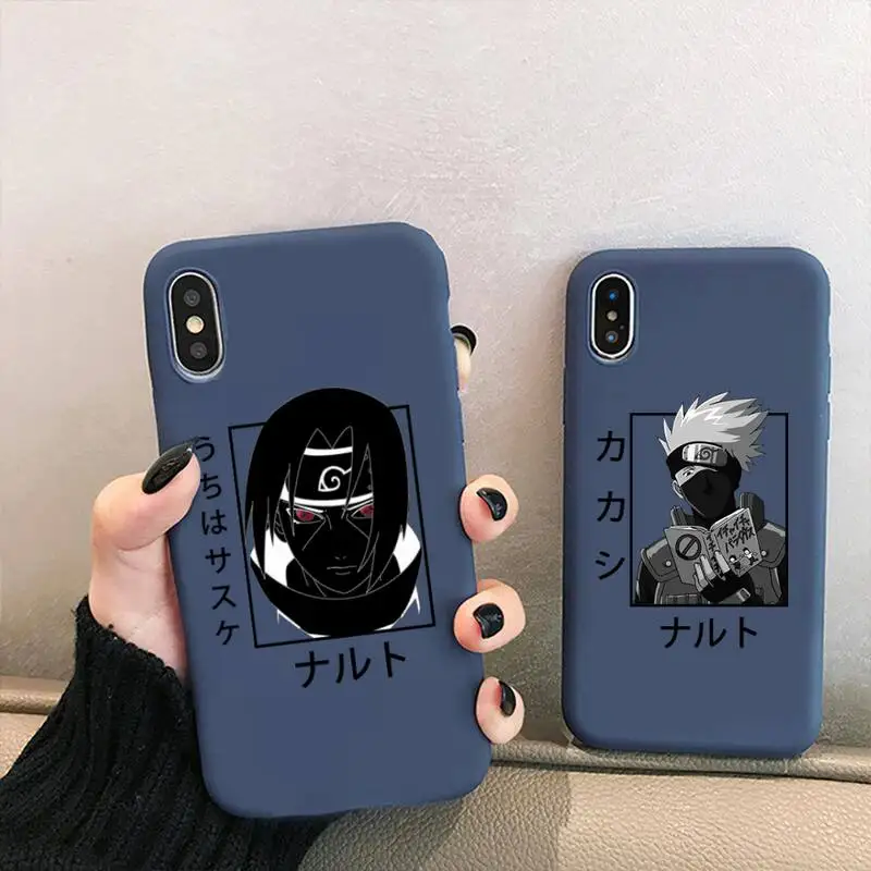 

Naruto Kakashi Uchiha Itachi Gaara Phone Case for iPhone 13 12 mini 11 Pro XS MAX X XR 7 8 6 Plus Color blue Soft Silicone Cover