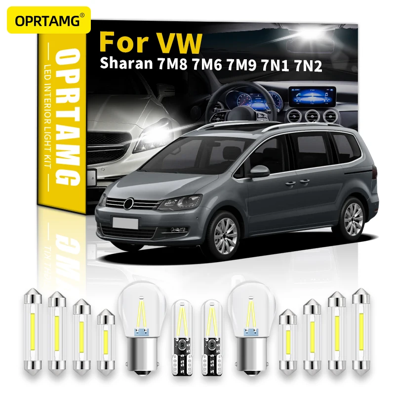 

OPRTAMG Canbus для Volkswagen VW Sharan 7M8 7M6 7M9 7N1 7N2 2005-2022, Автомобильный светодиодный внутренний купол, карта, освесветильник номерного знака