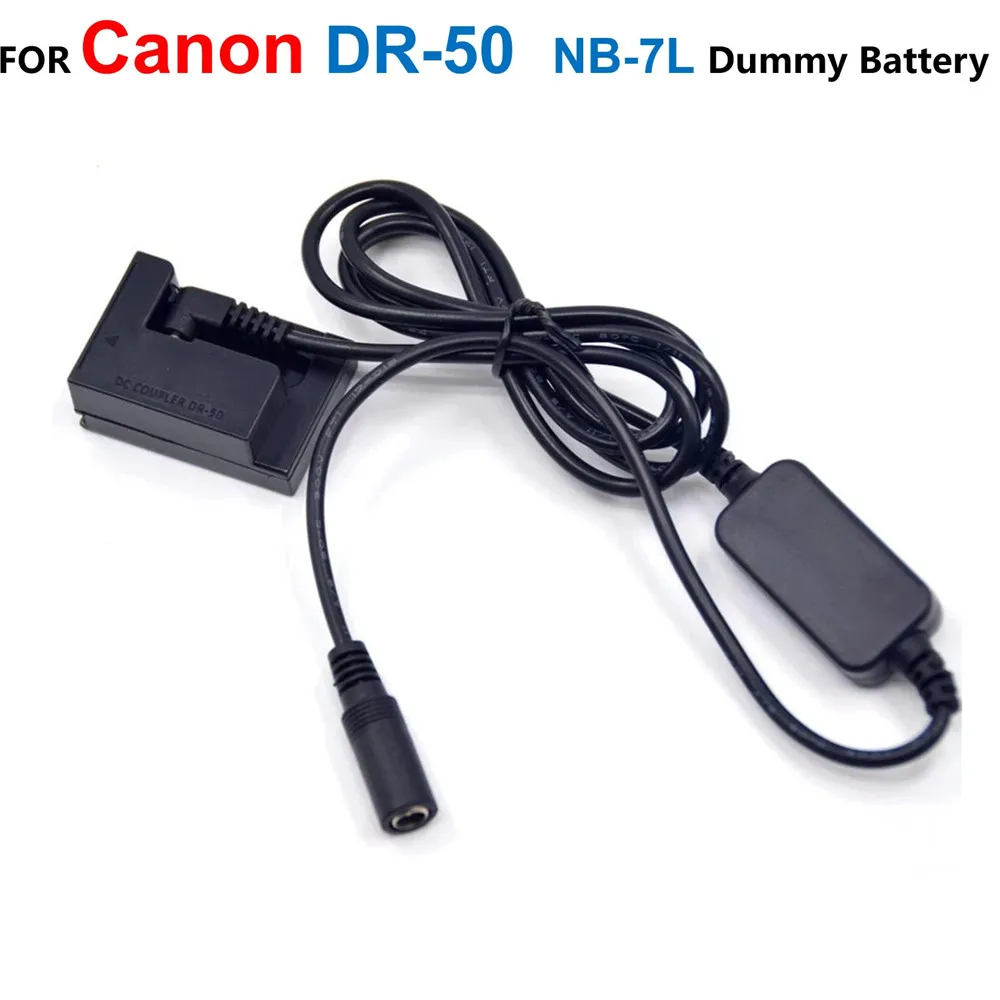 

DR-50 DC Coupler NB7L NB-7L Fake+DMW-AC8 12V-24V Step-Down Power Cable For Canon PowerShot G10 G11 G12 SX Series SX30 IS SX30IS