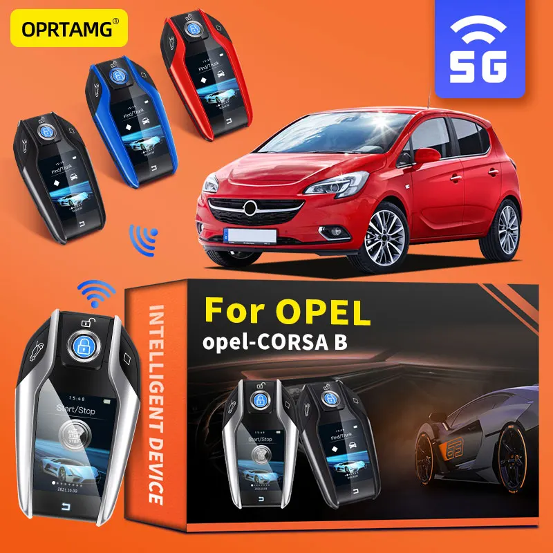 

For OPEL CORSA B 2000-2021 Car Smart Remote Control Key LCD Display Keychain Touch Screen Smart Key Auto Accessories