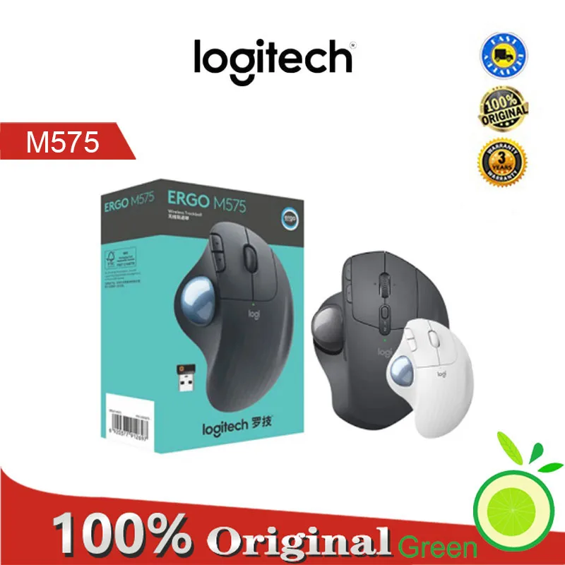 

2323 LSM оригинальная мышь Logitech M575, беспроводная мышь для отслеживания мячей, USB мышь для ноутбука, Офисная мышь, совместима с Apple Mac и