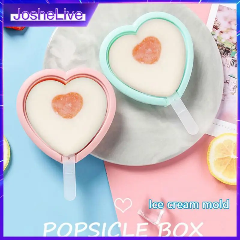

Quick-frozen Mold Homemade Ice Lolly Moulds Frozen Heart-shaped Creative Cake Mold Kitchen Accessories Ice Cream Summer