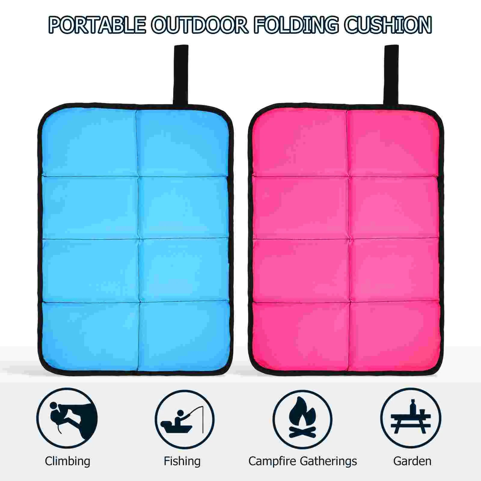

2 Pcs Seat Cushion Sit Pad Waterproof Outdoor Chair Cushions Foldable Mat Carpet