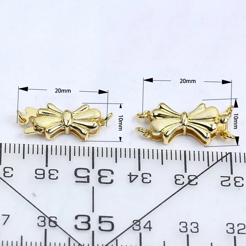 20mm X 10mm Butterfly Shape Frosting Clasp Platinum Plated And Copper For Chain Necklace Bracelet DIY Jewelry Findings