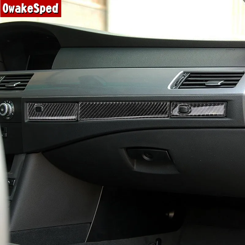 

Carbon Fiber Central Control Dashboard Trim Strips Frame For BMW 5 Series E60 2005-2010 LHD RHD Car Styling Interior Accessories