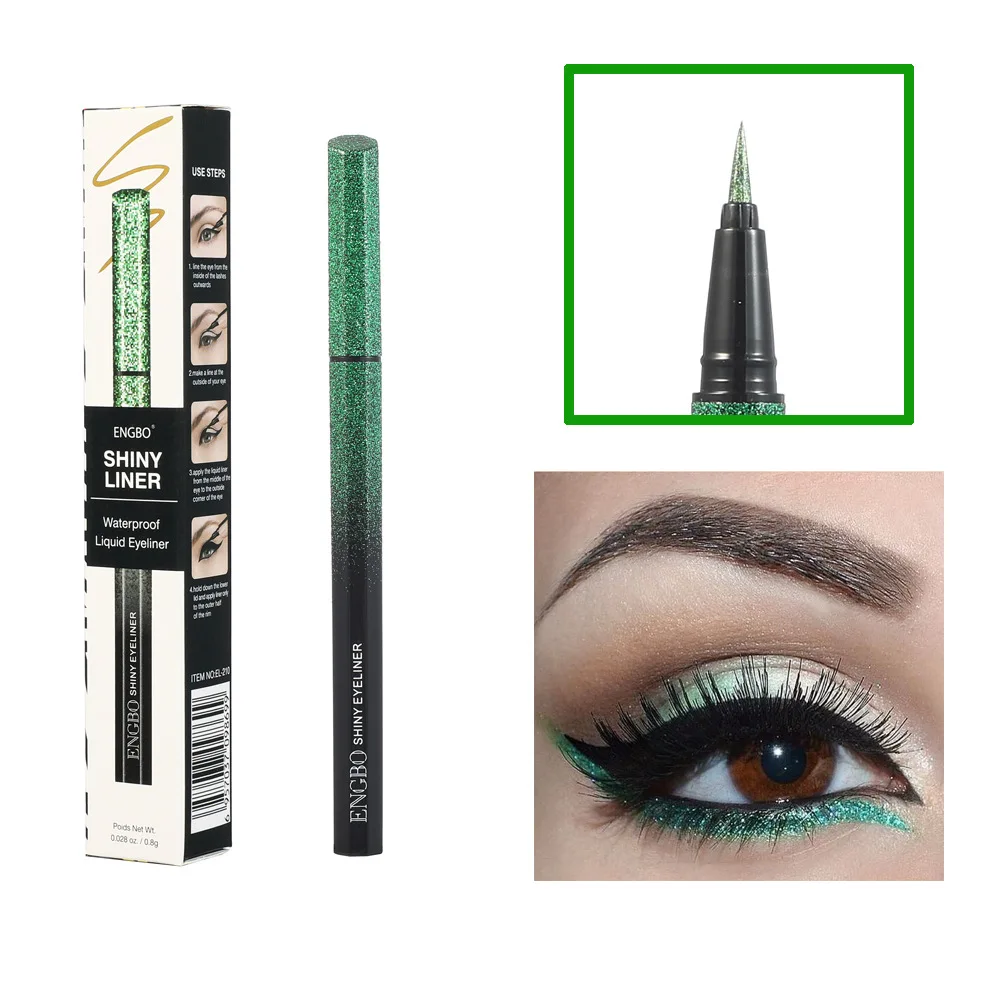 

1Pcs Sexy Green Liquid Eyeliner Eye Make Up Super Waterproof Long Lasting Eye Liner Easy To Wear Eyes Makeup Cosmetics Tools A02