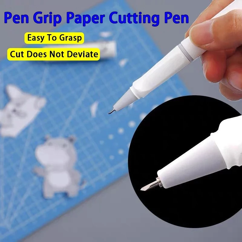 

Portable Craft Pen Shaped Paper Cutter Utility Pen Knife Gift Packing Paper Cutter Scrapbooking Precision Pencil Cutter Pen Tool