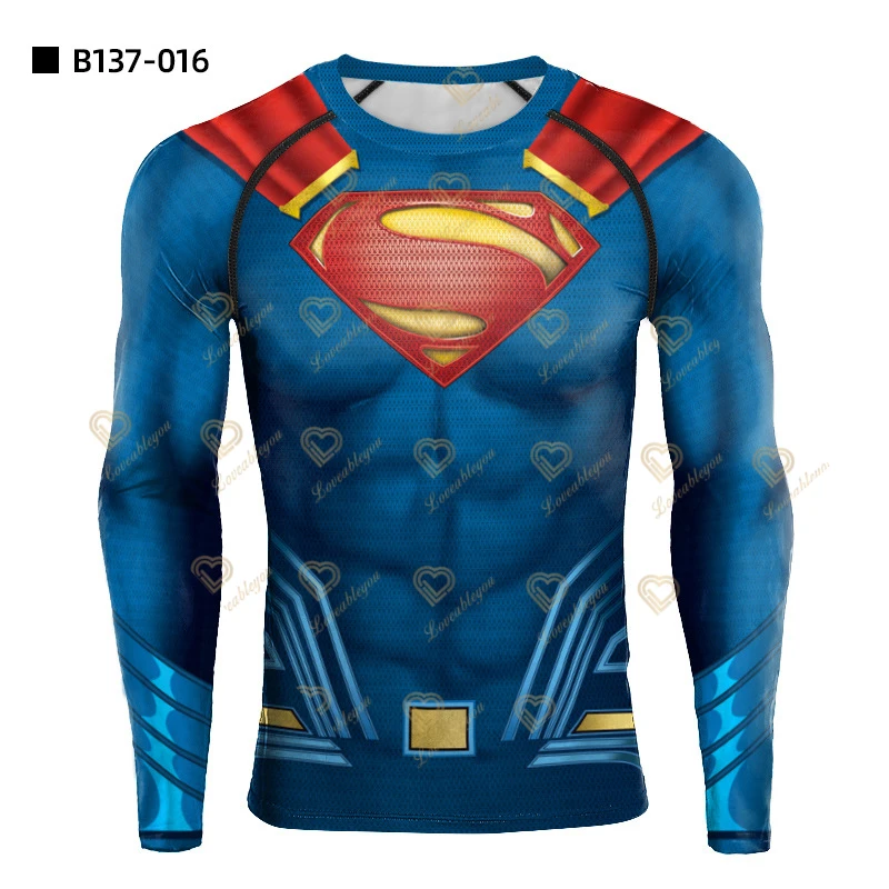 Quick Dry Fit Men's Compression T-Shirt Gym Training Workout Clothes Cosplay Short Sleeve Fitness Tee Tops Running Sport Shirt