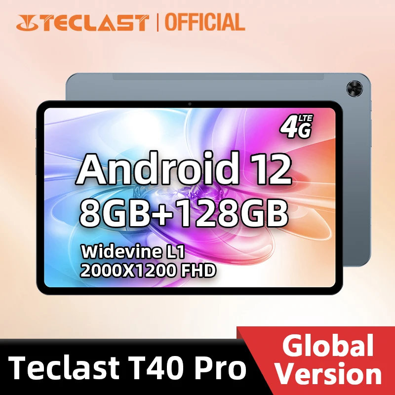 

Teclast T40 Pro 8GB RAM 128GB ROM 10.4 inch Tablet 2000x1200 UNISOC T618 Octa Core 4G Network Wifi Android 12 Fast Charging