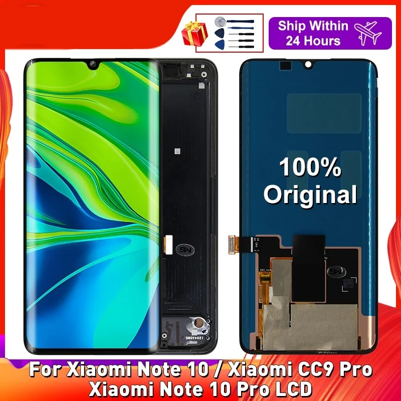 

6.47" Original For Xiaomi Note 10 LCD Display Touch Screen Assembly For Xiaomi CC9 Pro Display MI Note 10 Pro Replacement
