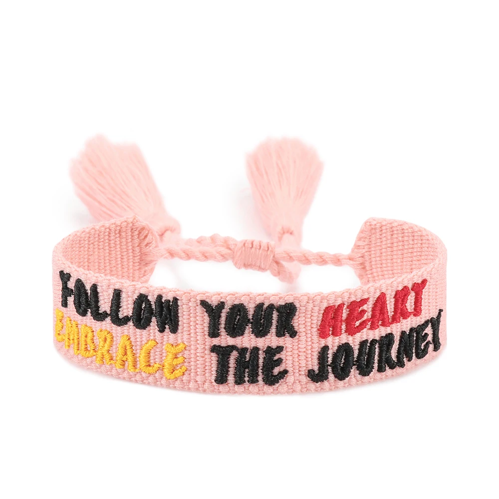 

SOUL SISTER Woven Bracelets Adjustable Stackable Jewelry Saying BESTIES