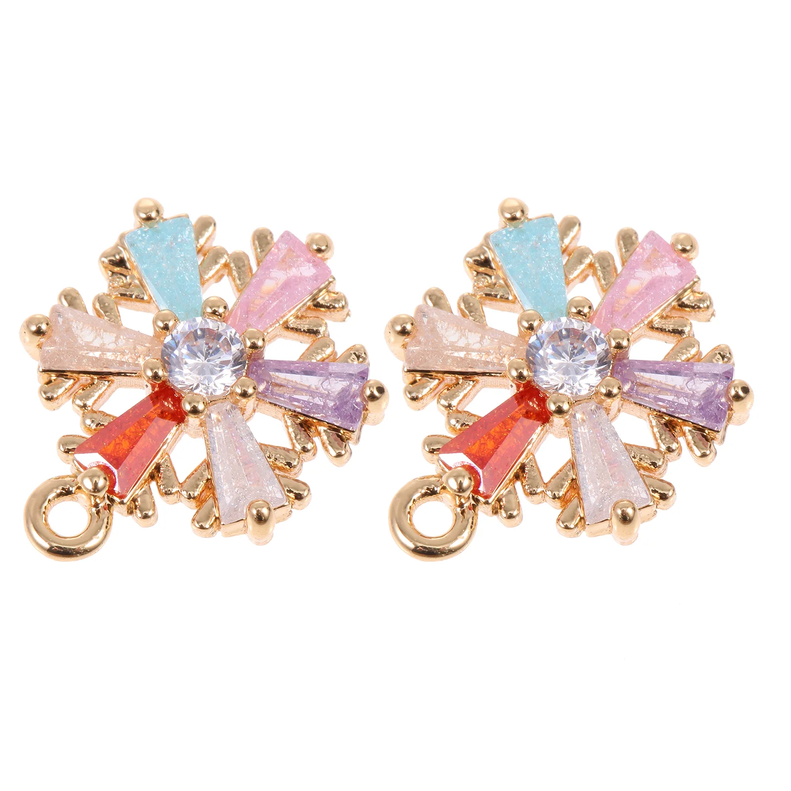 

2Pcs Snowflake Shape Pendants Bracelet Pendants DIY Jewelry Accessories