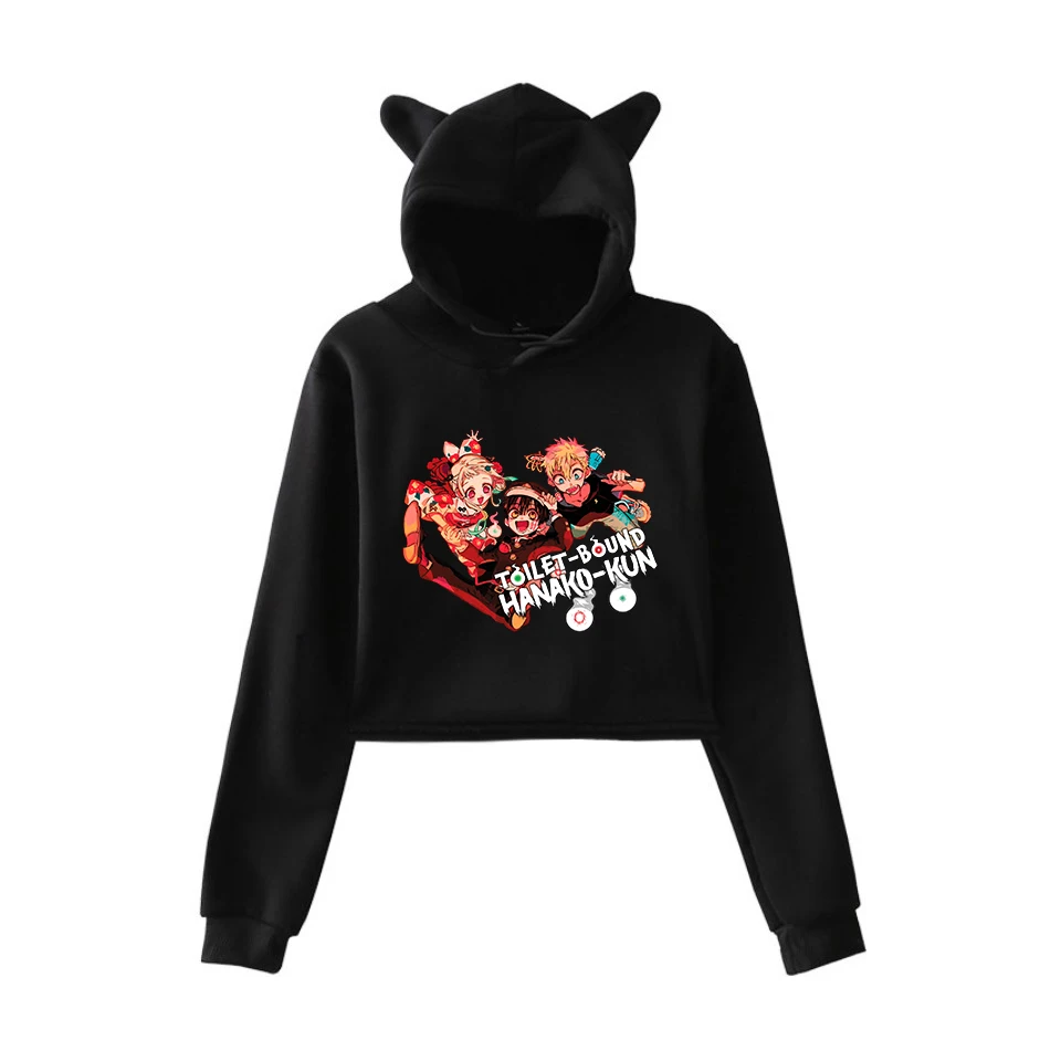 

Anime Toilet-Bound Hanako-kun Hanako Kun Hoodies Pullover Cosplay Cropped Hooded Harajuku Streetswear Long-sleeved Hoodie Women