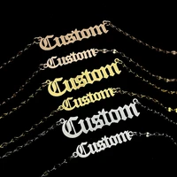 customized name necklaces for men personalized letter logo custom bracelet for women unique christmas gifts for your family