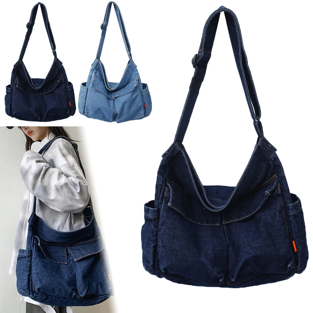 

Сумка через плечо, сумка на плечо для девушек, новинка 2020, джинсовая женская сумка-мессенджер большой вместимости, сумки для женщин, поясная сумка в стиле хип-хоп