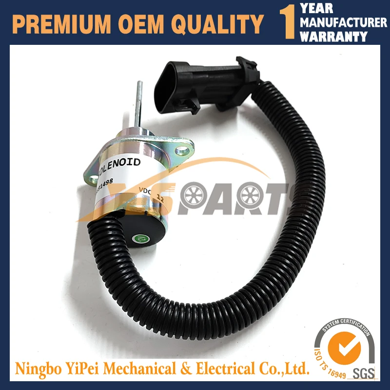 12В 6691498 Соленоид отключения подачи топлива для Bobcat 325 328 329 331 334 335 337 341 425 428 1503ES-12A5UC4S