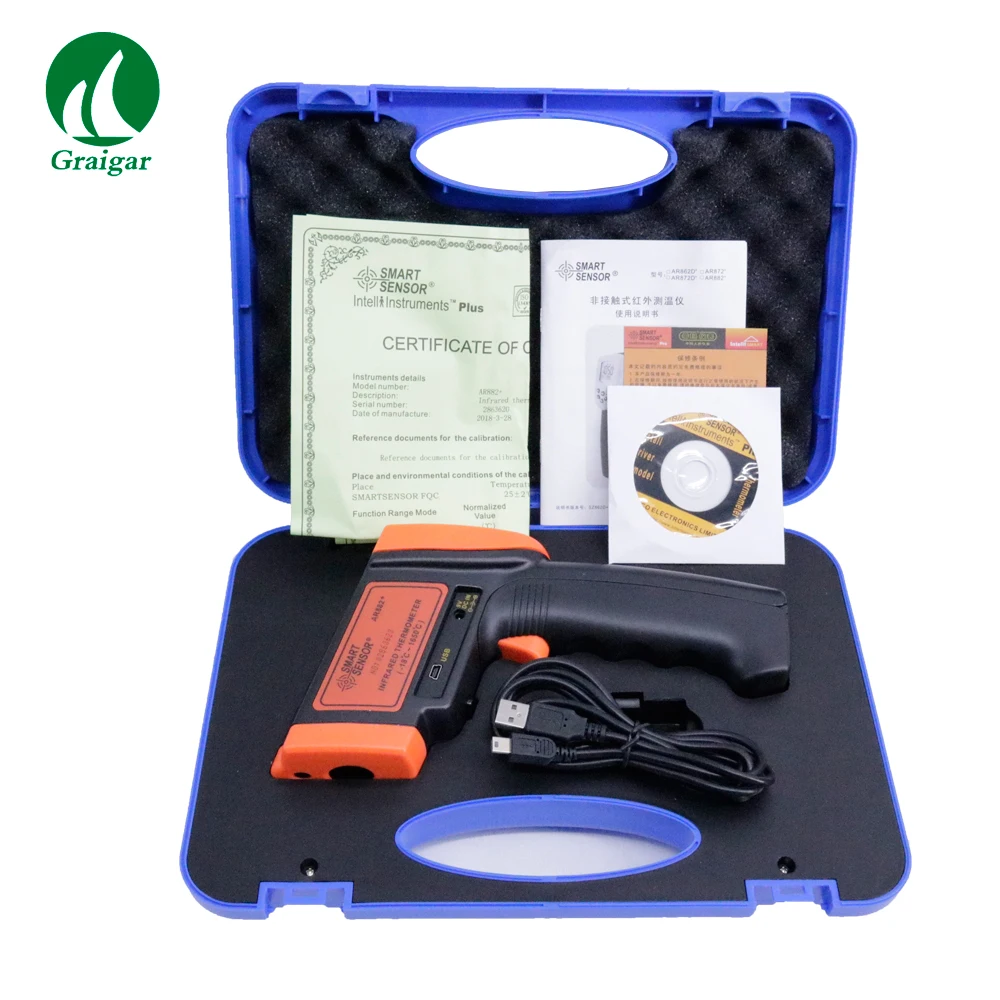 

Smart Sensor Non-contact Industrial AR882+ Temperature Range -18C~1650C