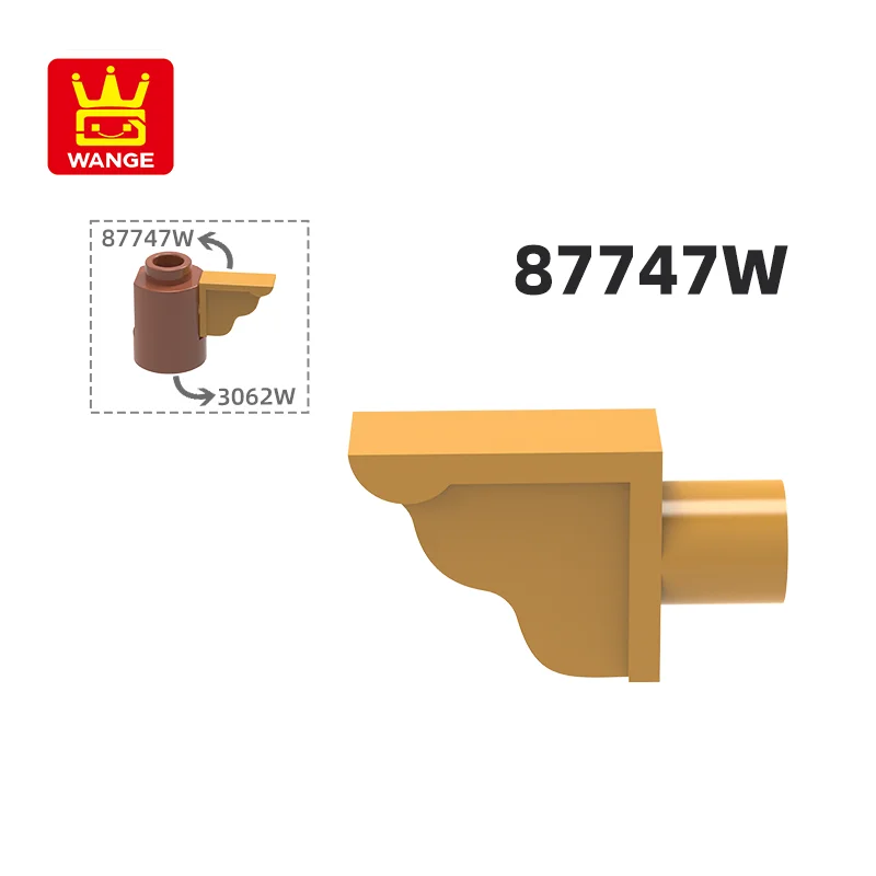 WANGE 87747W 50g/438PCS Queti Настенные угловые строительные блоки MOC Palace Аксессуары