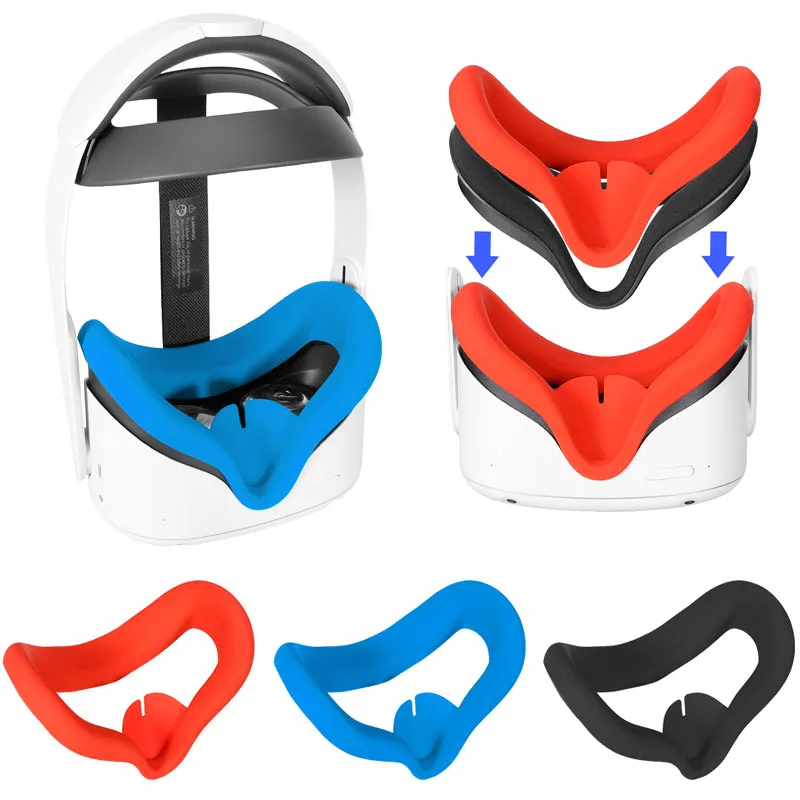 

Silicone Eye Mask Cover Pad For Oculus Quest 2 VR Headset Breathable Anti-sweat Light Blocking Eye Cover For Oculus Quest2