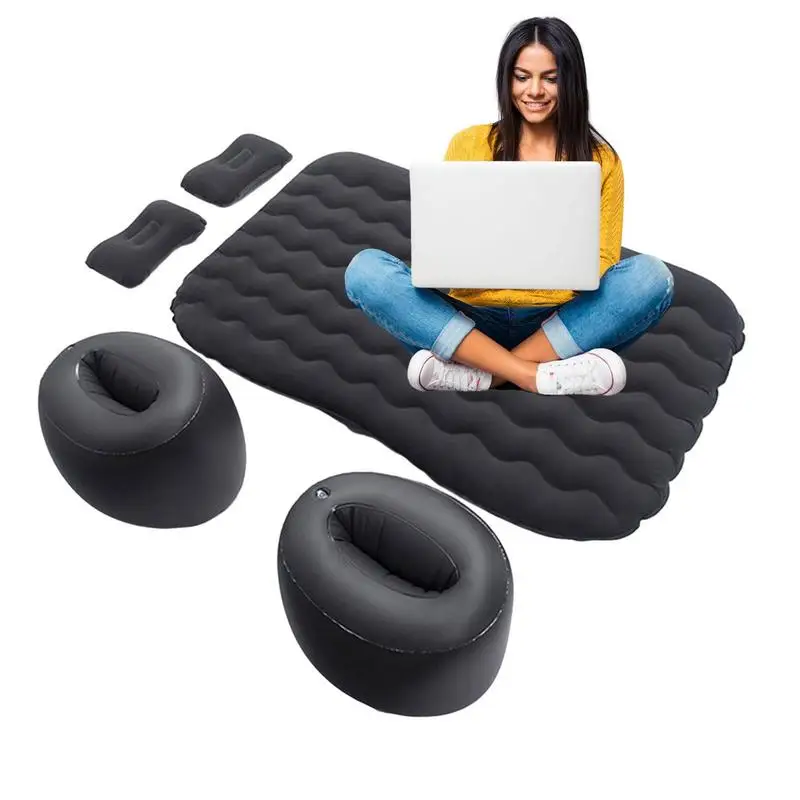 

Car Air Mattress Inflatable Bed Universal Sleeping Bed Cushion Pad 135x80cm / 53.15x31.5inch Detachable Travel Camping Bed