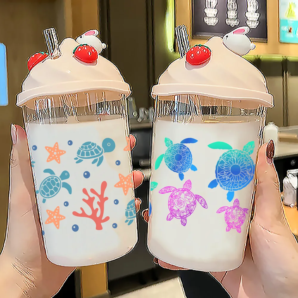 Водонепроницаемые наклейки с милым черепаховым узором сделай сам 3D переводы