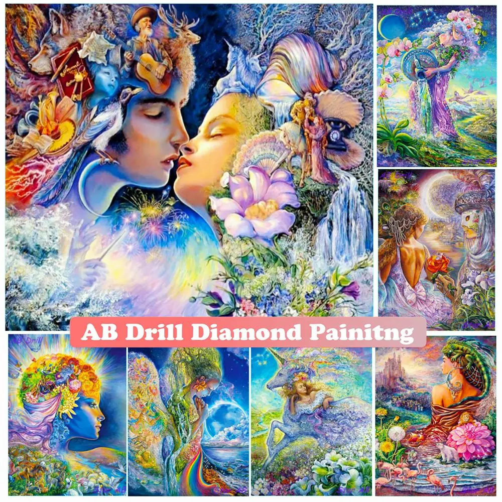 

Cartoon Princess 5D Diamond Painting Fantasy Dream Myth Fairy Girl Diy AB Drills Landspace Cross Stitch Kits Puzzle Home Decor