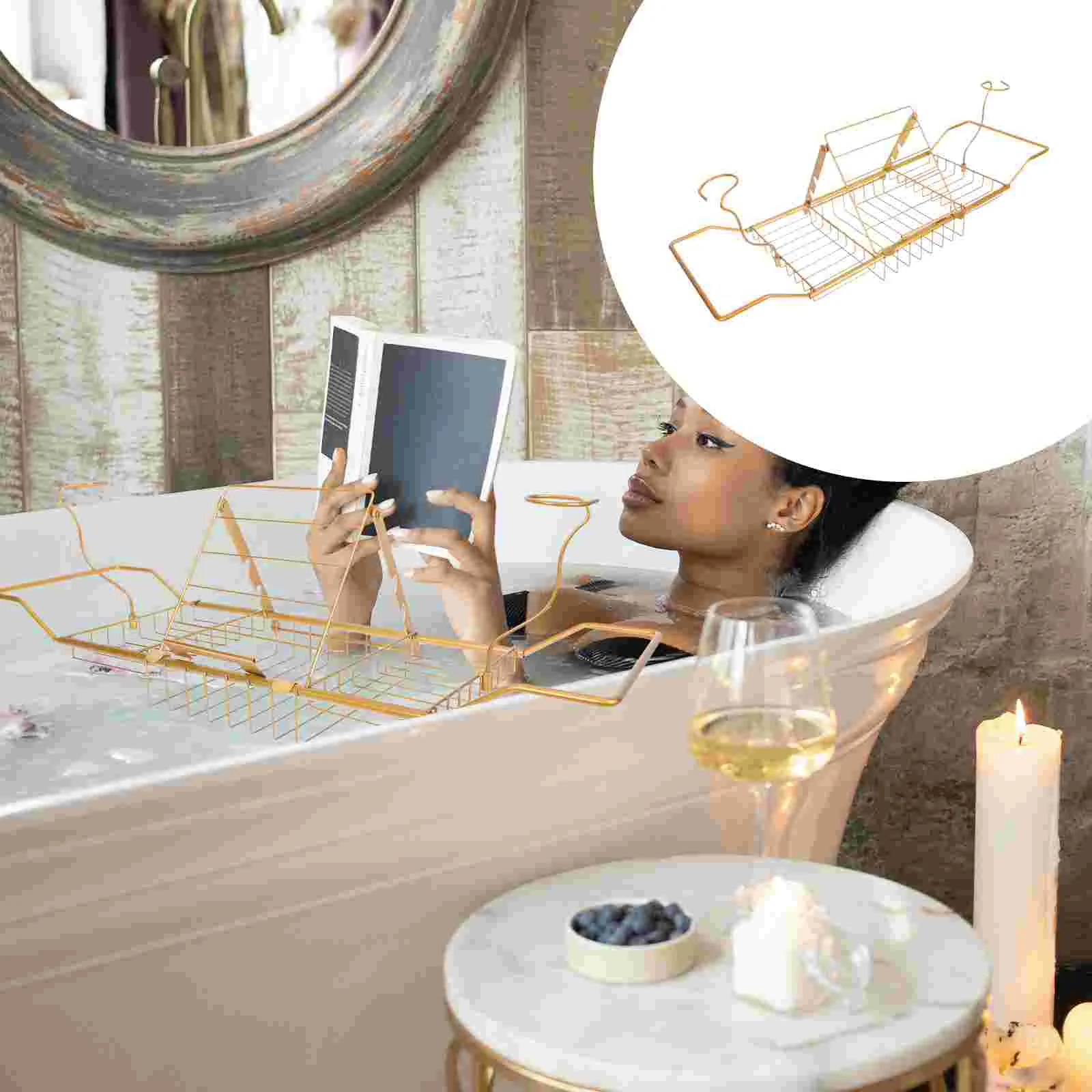 Выдвижная полка для ванны подставка телефона в ванной хранения кронштейн из