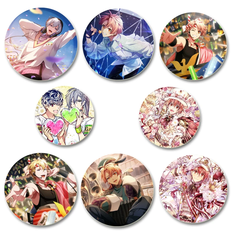 Фото Anime IDOLiSH7 Badge Izumi Iori IZUMI MITSUKI Nikaido Yamato Yotsuba Tamaki Pins Cartoon Badge Backpack Hat Jewelry Accessories №1