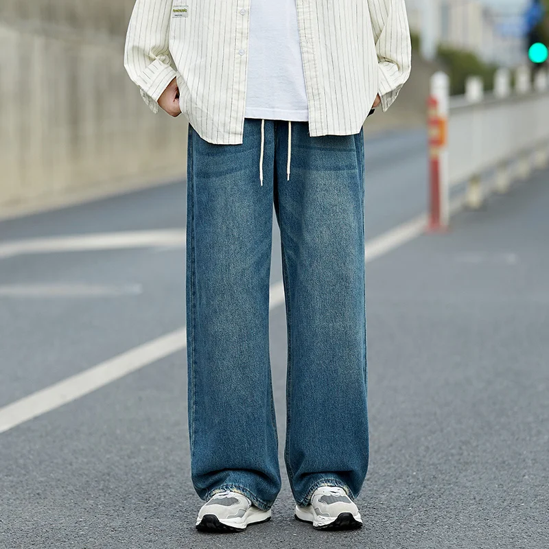 Baggy Jeans Men's Fashion 3 Colors Oversized Wide Leg Jeans Men Streetwear Hip Hop Loose Straight Denim Pants Mens Trousers