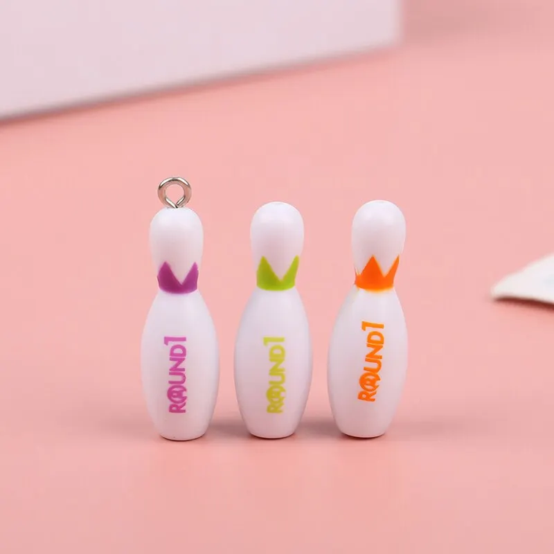 

3Pcs Dollhouse Miniature Simulation Bowling Pins Model DIY Accessories Outdoor