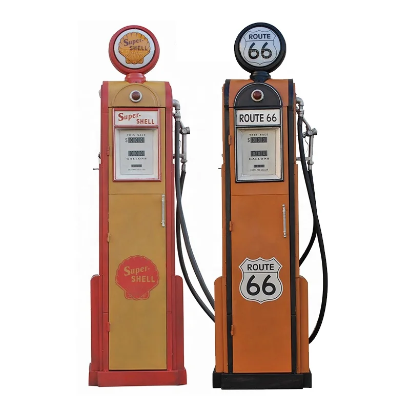 

Customized 1.2/1.5/1.8M Vintage Decor Metal Craft Retro Antique Iron Gas Pump Model Shop Cafe Bar Home Furniture Decoration