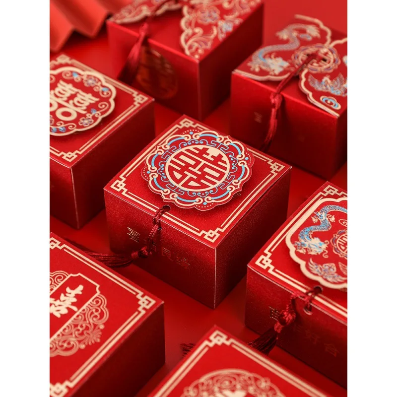 

Chinese style wedding Specialty paper candy box wedding gifts for guests Souvenir candy packaging box 2022new 50pcs boite cadeau