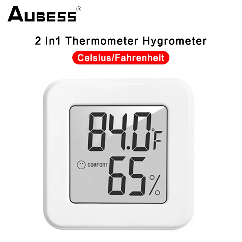 

Aubess 2 In1 Digital Thermometer Hygrometer Mini LCD Indoor Electronic Humidity Meter Temperature Sensor Gauge Smart Home