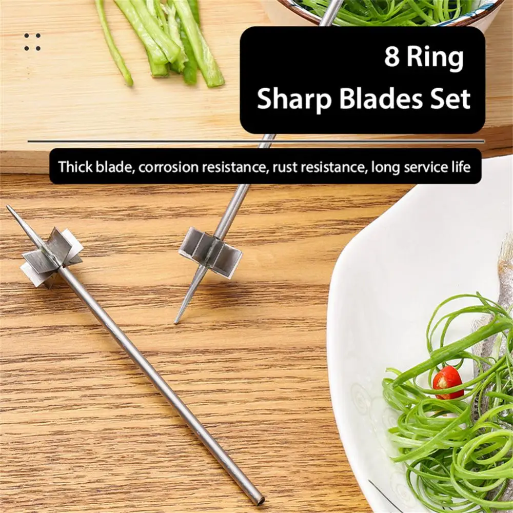 

Stainless Steel Plum Blossom Onion Cutter Vegetable Chopper Pepper Slicer Grater Green Onion Shredded Knife Kitchen Tools