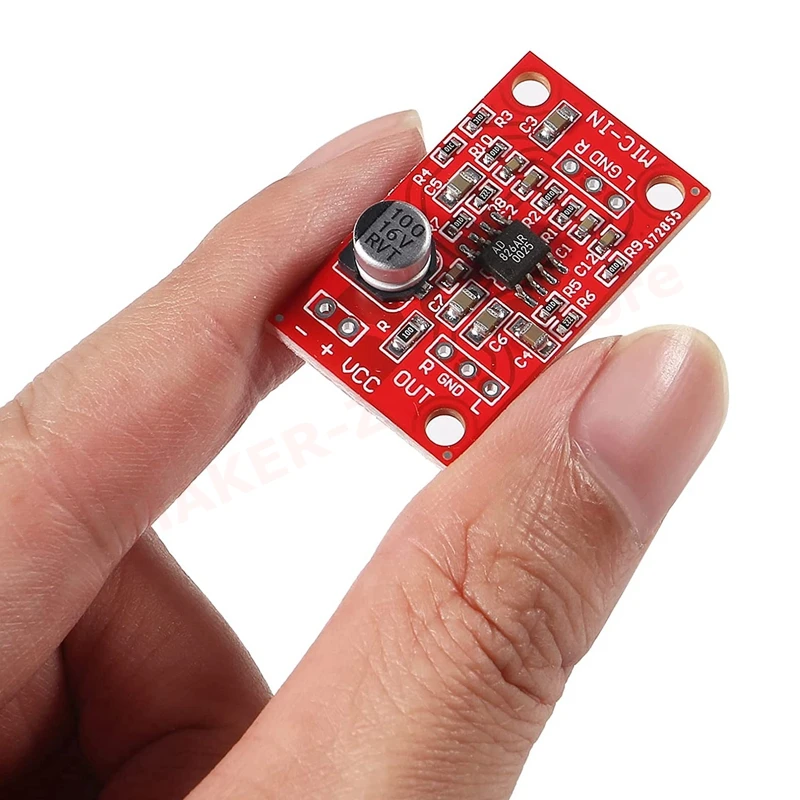 4 шт. AD828 стерео Динамический микрофон плата предварительного усилителя модуль